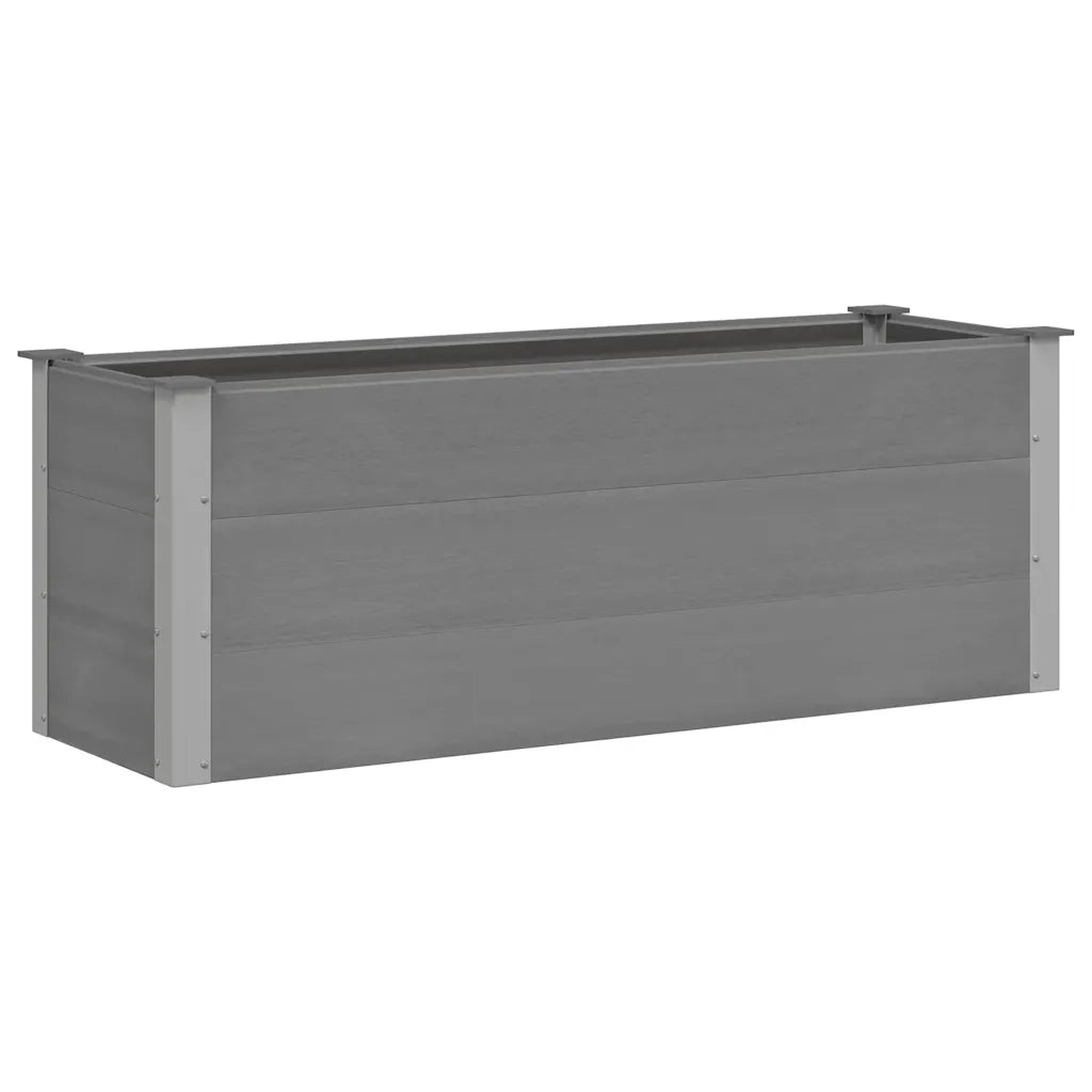 Letto Rialzato da Giardino in WPC 150x50x54 cm Grigio cod mxl 53909