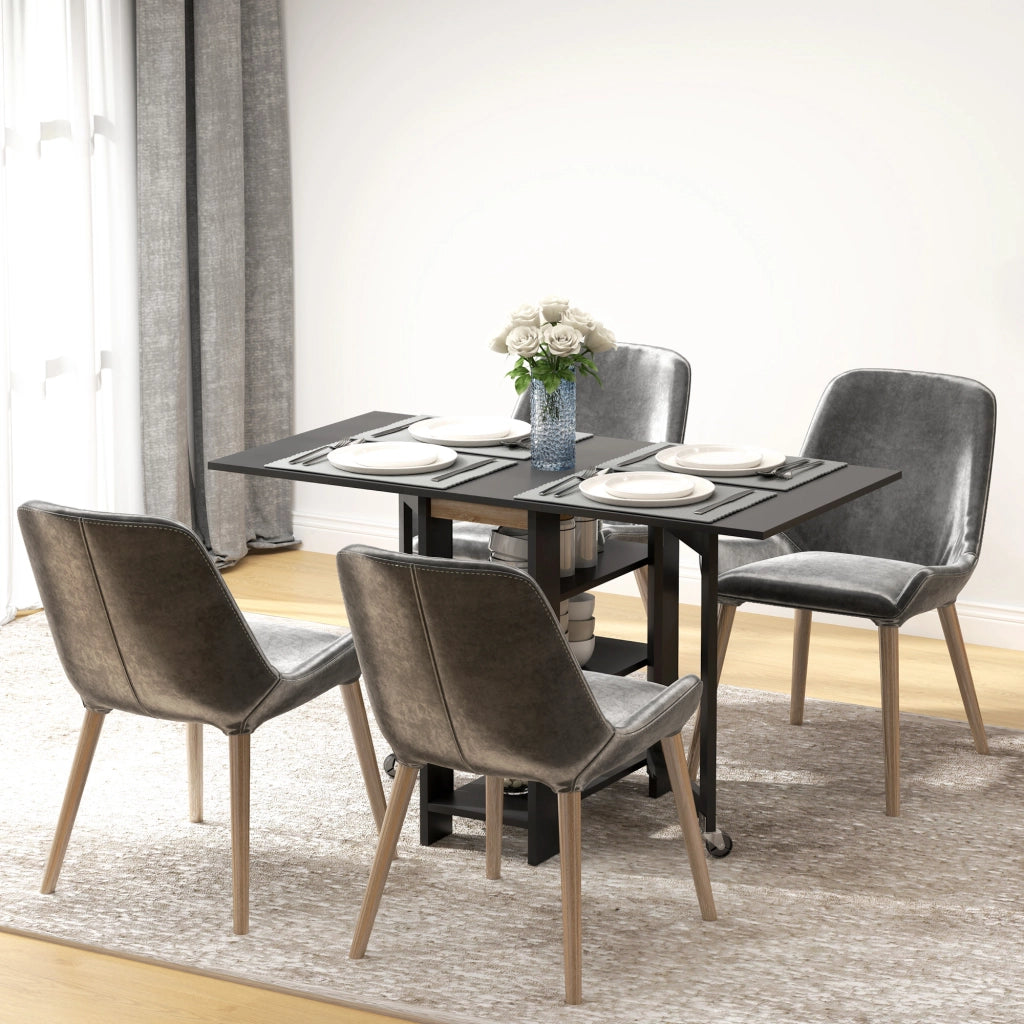 Tavolo da cucina pieghevole ¨C zephmum ¨C nero 120x60x75 cm