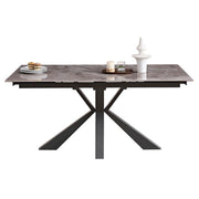 Tavolo da pranzo allungabile in gres e acciaio 160/240 - MAREON