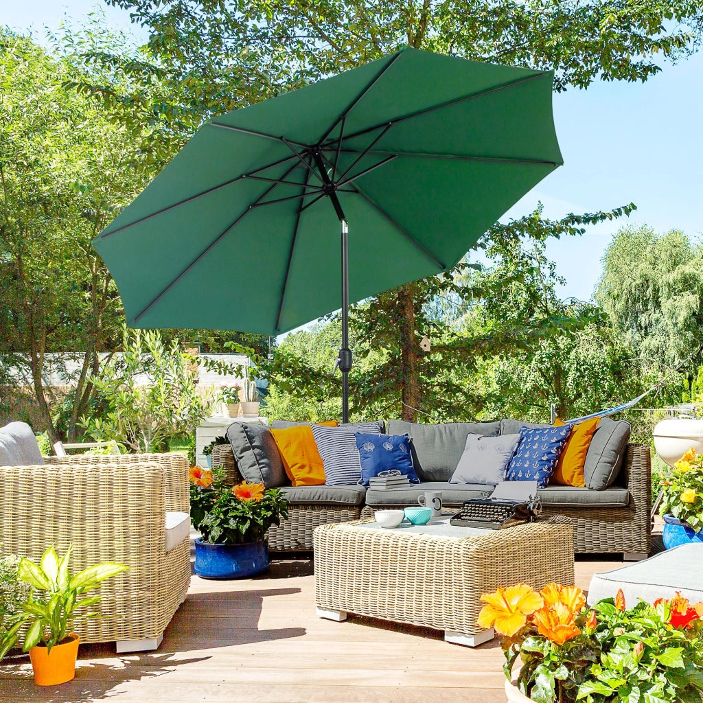 Ombrellone da giardino inclinabile ¨C Zephmum ¨C ? 3 m metallo verde