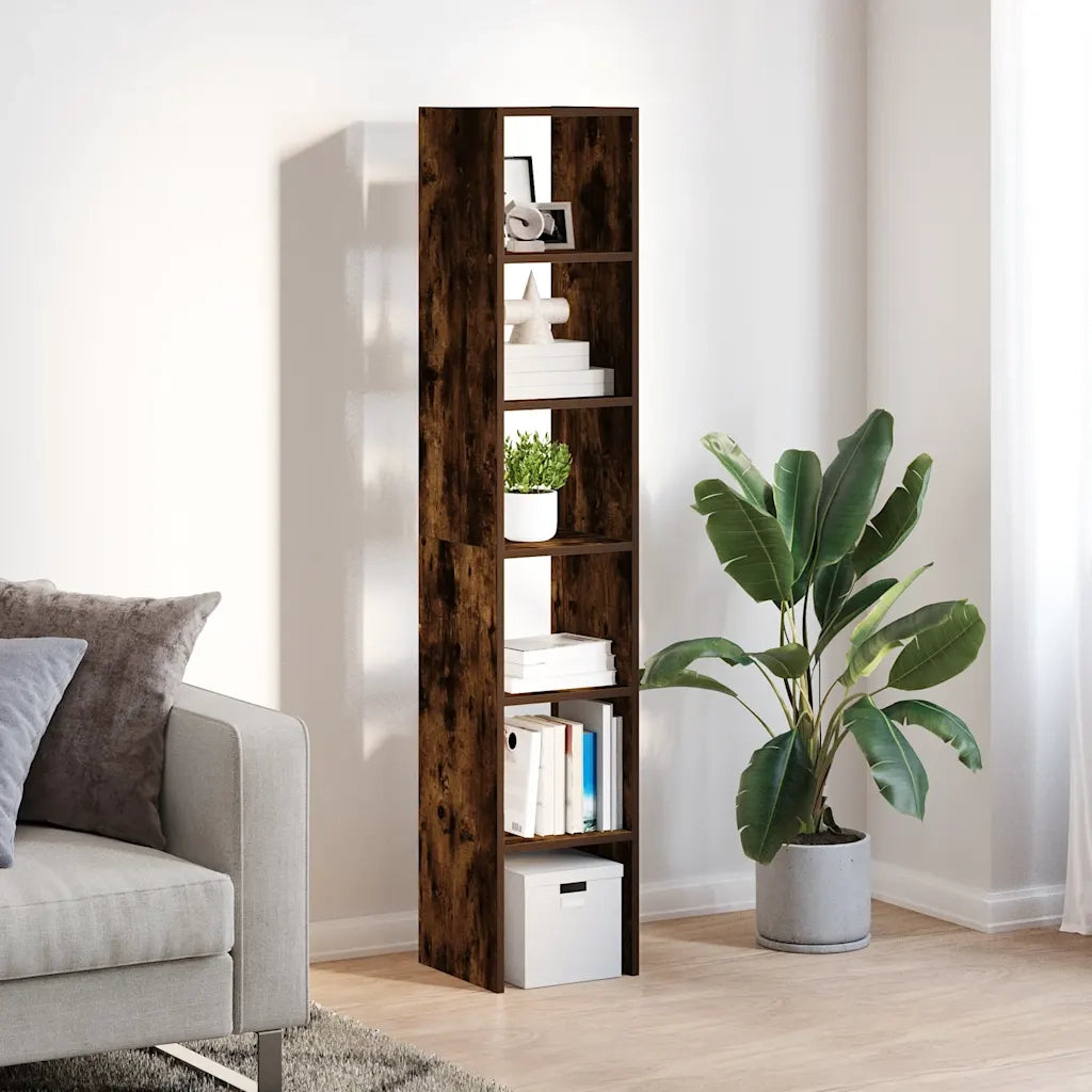 vidaXL Librerie 2 pz Impilabili Rovere Fumo 30x30x80 cm in Truciolato