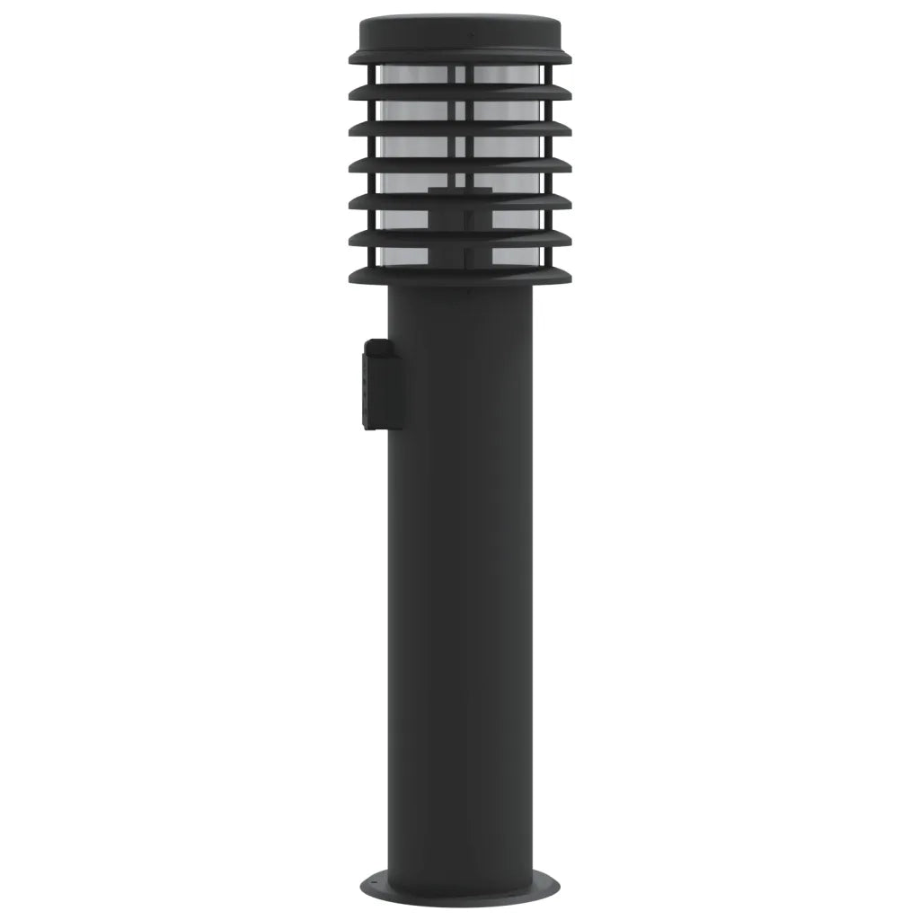 Lampada da Terra per Esterni con Presa Nera 60 cm Acciaio CFW4914294