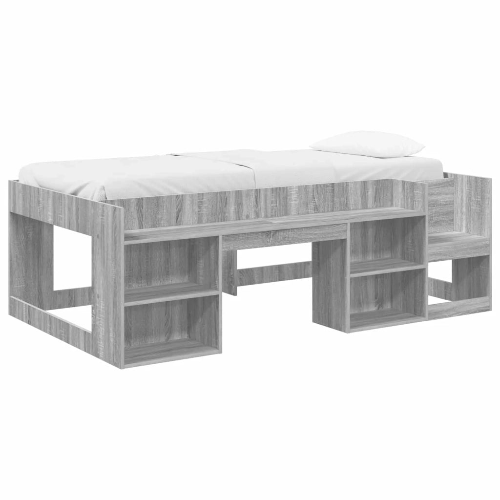 Struttura per Letto per Bambini con Ripostiglio Sonoma grigio 3422616