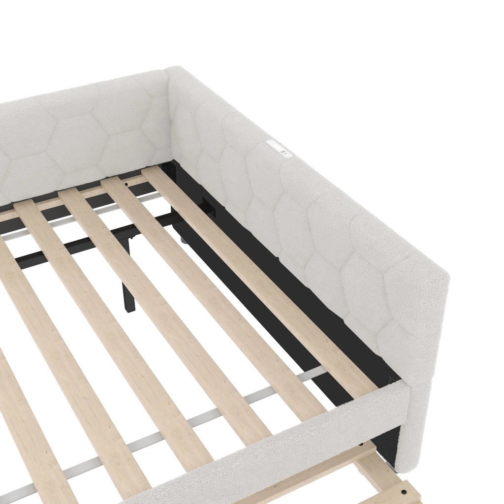 Letto 140x200 cm con letto estraibile; USB e Type-C