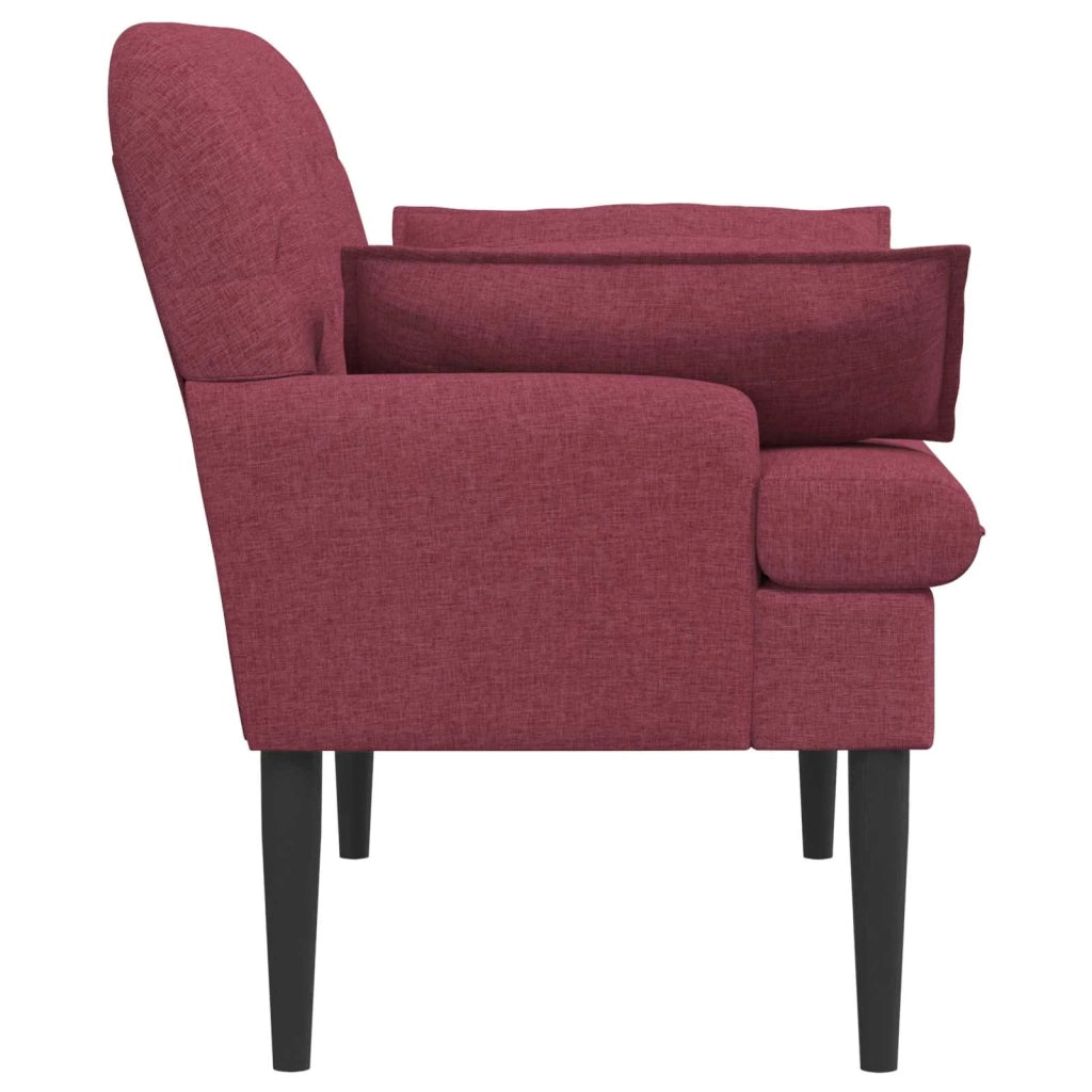 Loveseat con bottoni imbottiti Rosso Vino 111 x 68 x 80 cm 42041799