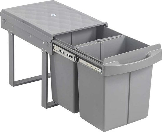 Afvalemmer Uittrekbare per Cucina con 2 Contenitori e Capacità Massima di 40 Litri