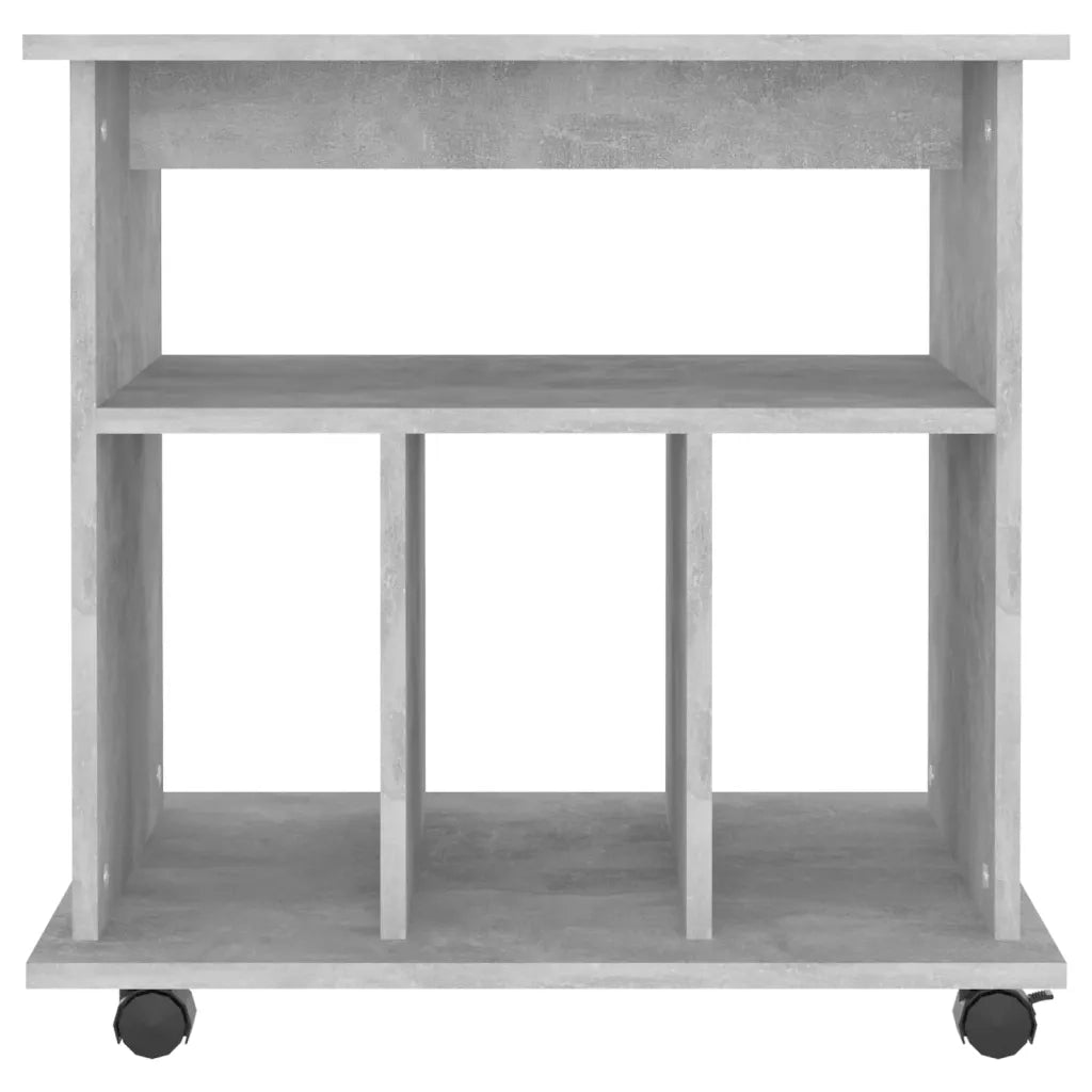 Mobiletto con Rotelle Grigio Cemento 60x45x60 cm in Truciolato cod mxl 44233