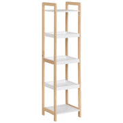 Mobiletto da Bagno Legno ¨C zephmum ¨C Beige Bianco 32x30x130