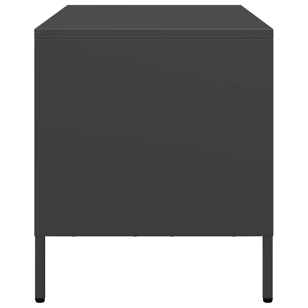Mobile TV | Armadietto TV | Mobile Porta TV Nero 68x39x43,5cm in Acciaio Laminato a Freddo