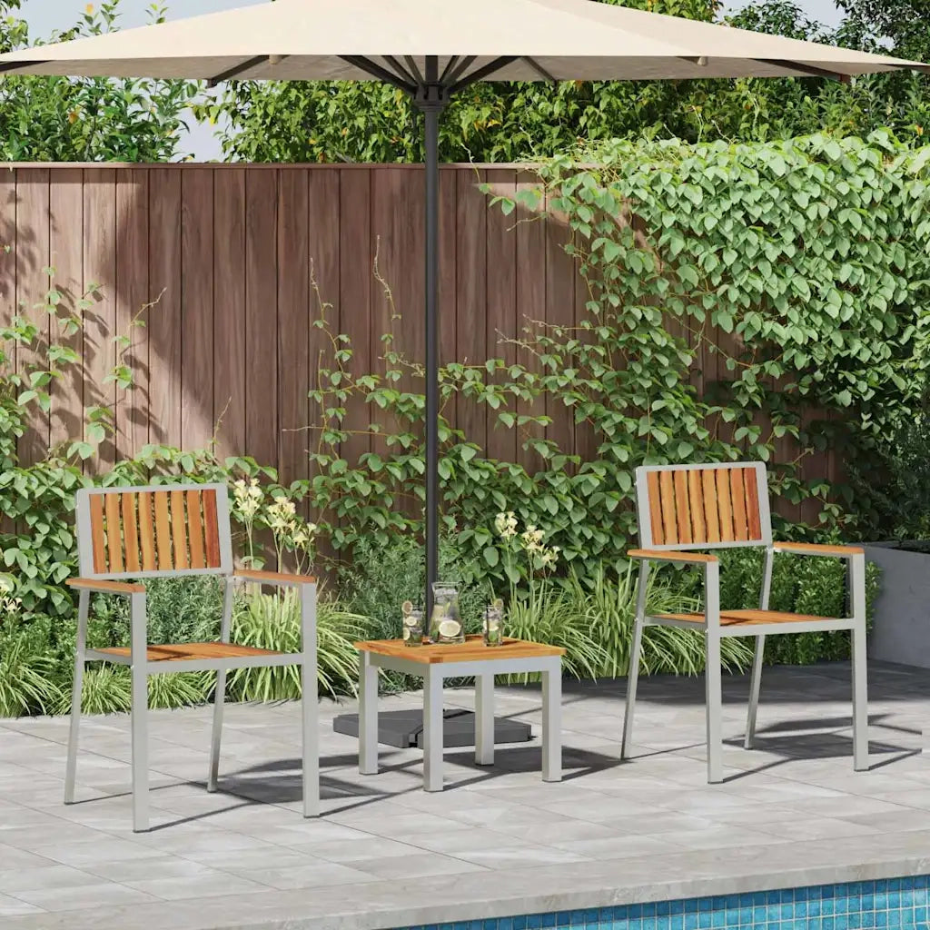 Set da Pranzo per Giardino 3 pz | Set Salotto da Giardino Legno di Acacia Massello