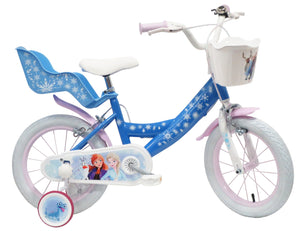 Bicicletta per Bambina 16" 2 Freni Disney Frozen Azzurra