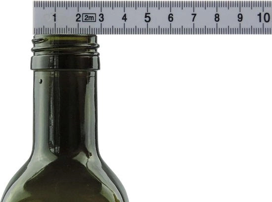 6 flaconi di vetro marrone 250 ml con chiusura dorata - contenitori di conservazione e flaconi di aceto - inclusa imbuto Ø 7 cm