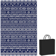 Tappeto Esterno Reversibile Geometrico ¨C zephmum ¨C Blu e Bianco 182x274 cm