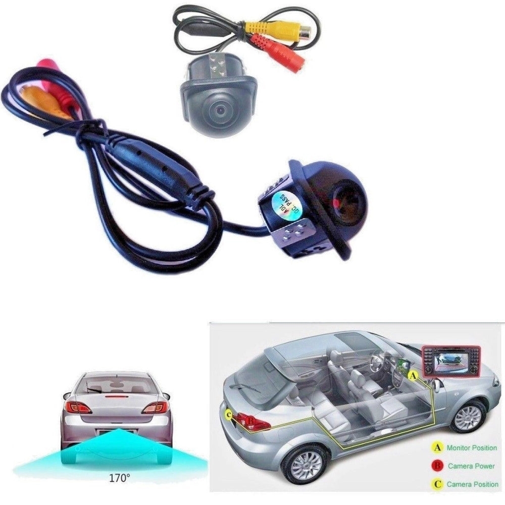 Trade Shop - Telecamera Retromarcia Auto Retrocamera Camper Impermeabile 170° 480 Tvl Ip68 -