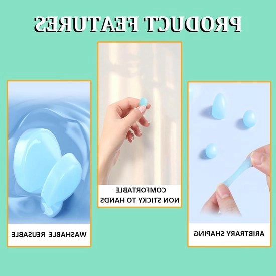 Orecchini Acustici per Sonno, Bagni e Lavoro - Set di 8 Paia in Bianco, Blu e Verde - Silicone Soft - Adattabili e Comfortevoli - Lavabili - 27 dB - Antisnorchiatore - Flottanti