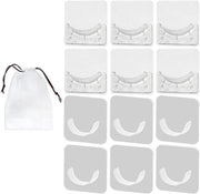 12 Stanghouders per Douchegordijn + Tas di Ripristino | Supporto Universale per Stanghe | Installazione senza Fissaggio | Supporto per Parete per Stanghe di Douchegordino