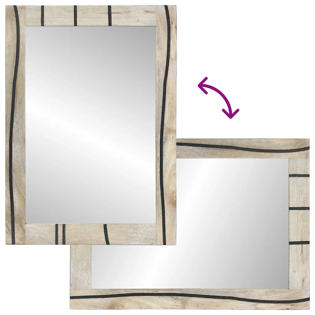 Specchio da bagno-Specchio decorativo Marrone 70 x 50 x 2,5 cm 223477