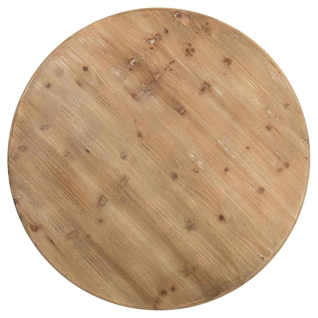 Tavolo in legno e metallo finitura invecchiata 79,5x79,5x80