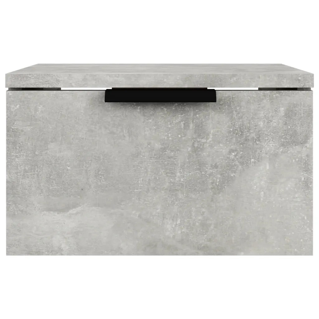 Comodino | Armadio da Notte | Mobiletto da notte a Muro Grigio Cemento 34x30x20 cm