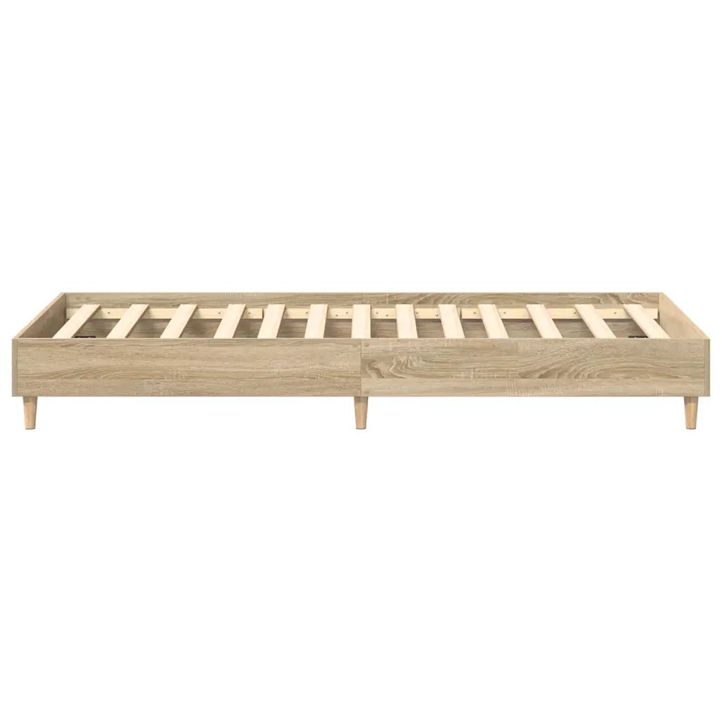 Letto singolo | Letto per adulti | Giroletto senza Materasso Rovere Sonoma 90x190 cm in Truciolato
