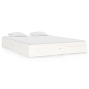Letto matrimoniale | Letto per adulti | Giroletto Bianco in Legno Massello 120x190 cm Small Double