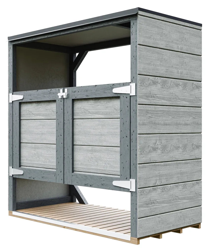 Ricovero per bidoni da giardino 2x240L TIMBELA M980A-TUNDRA CAVERN