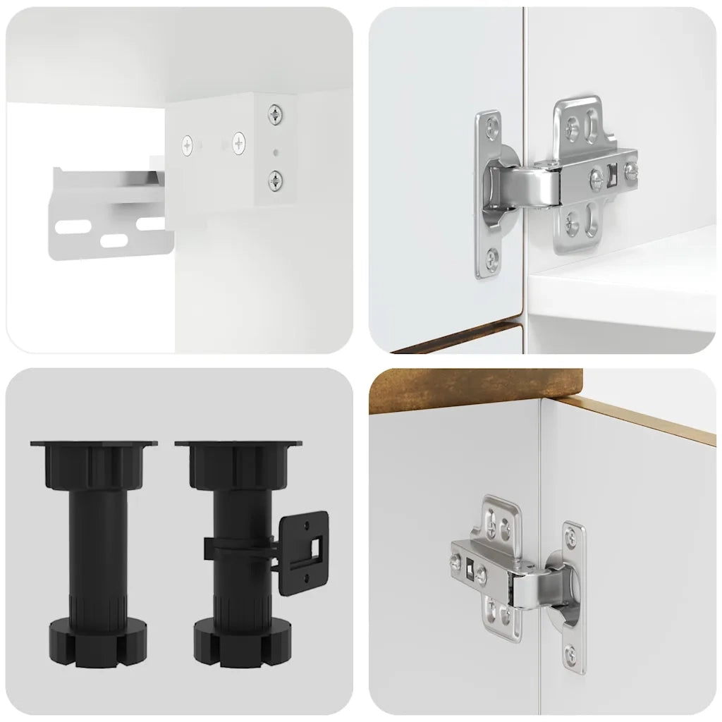 Set Mobili da Cucina 7 pz Kalmar Rovere Fumo Legno Multistrato 3314766
