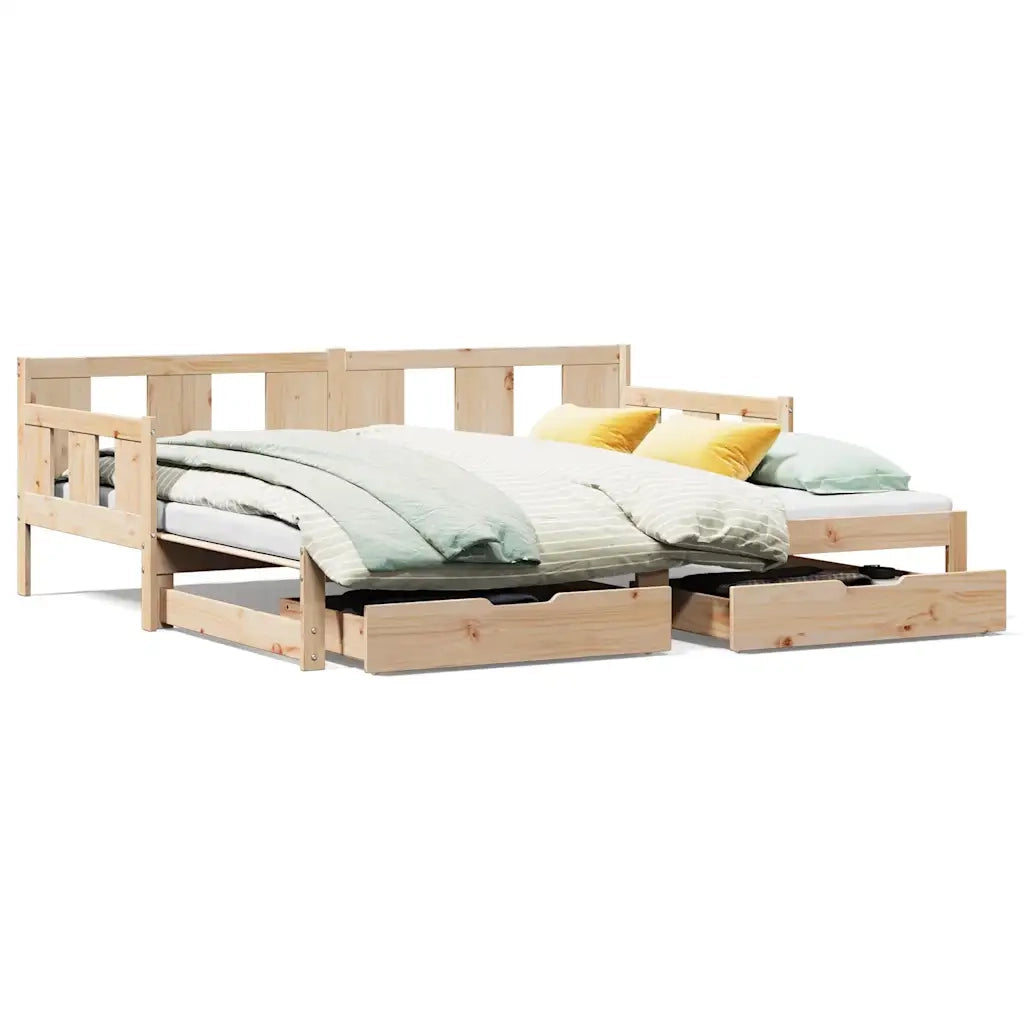 Divano Letto Estraibile con Cassetti senza Materasso 90x190 cm