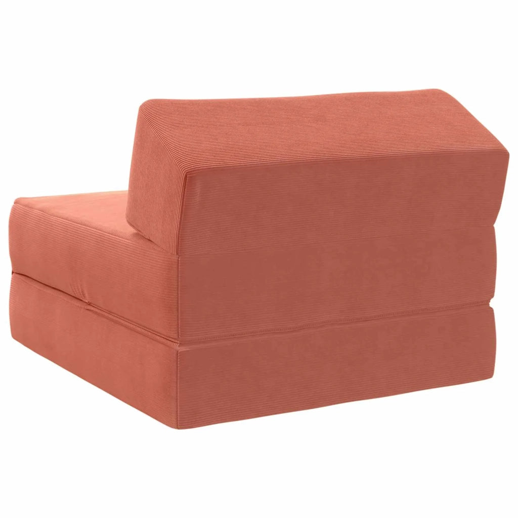 Divano Letto Pieghevole Rosso Arancio 60 x 70 x 41 cm Tessuto