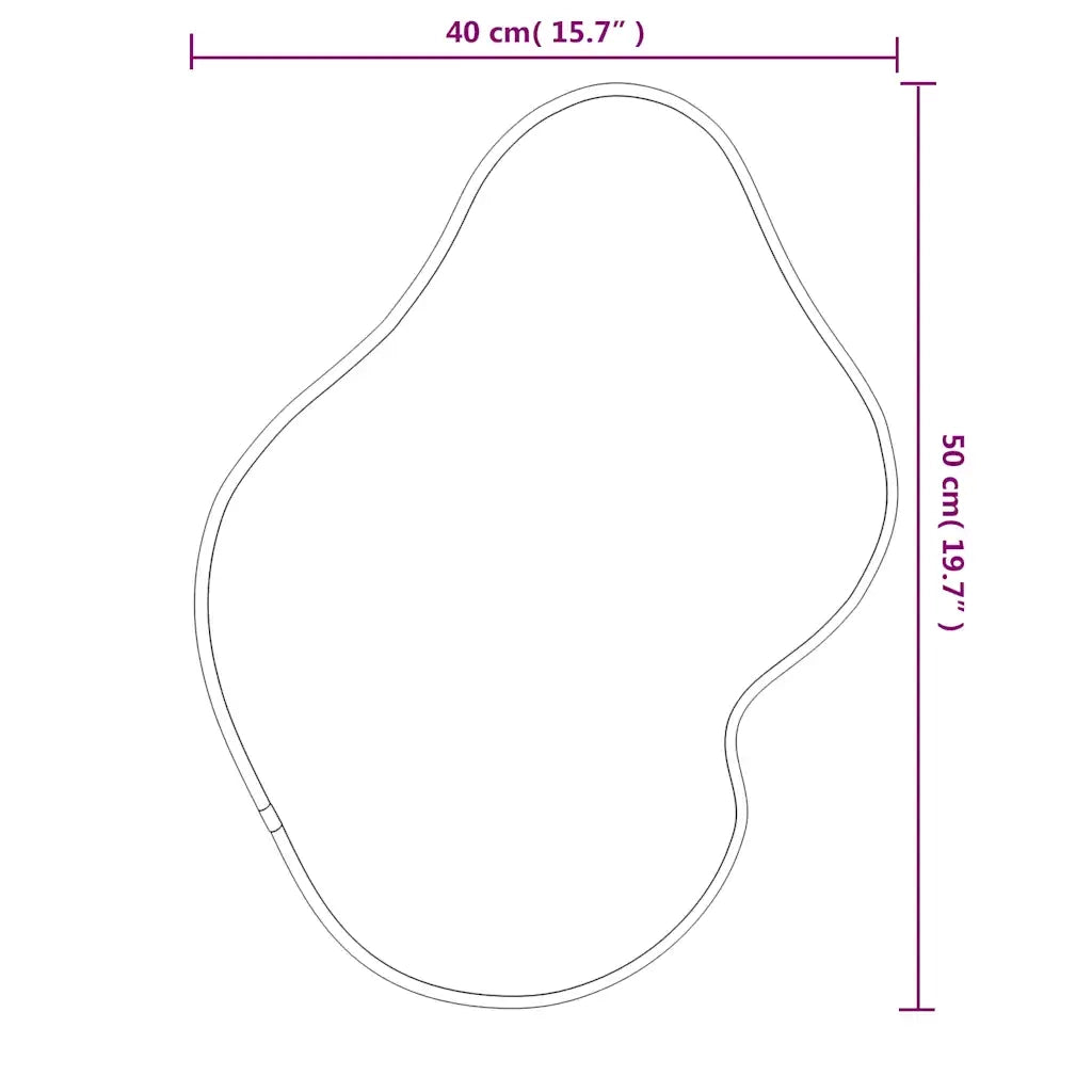 Specchio da Parete-Specchio a Muro-Specchio Decorativo Dorato 50x40 cm 727372