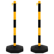 Set di Pali Stradali con Catena in Plastica di 10 m 150956