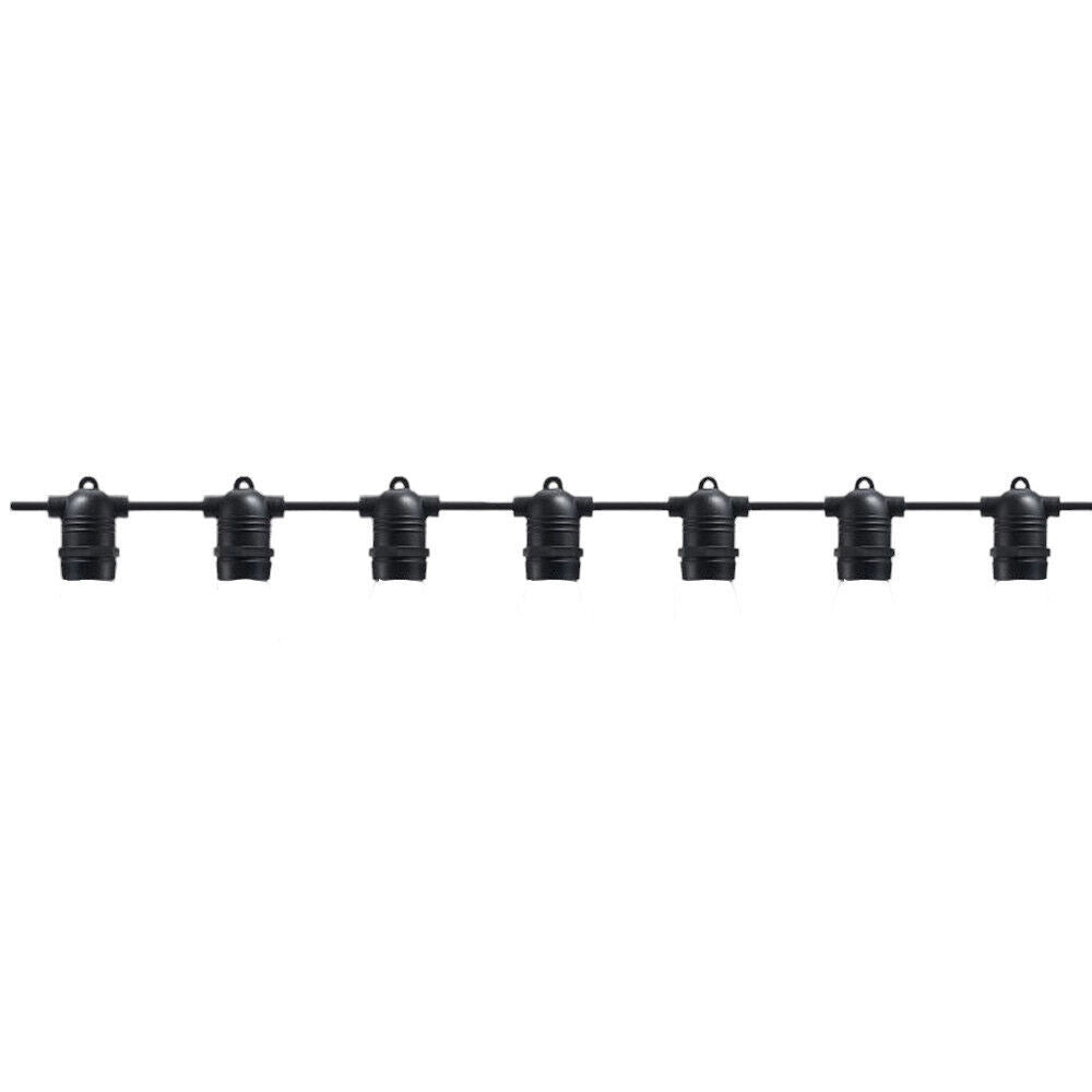 Trade Shop - Catena Luminosa Con 15 Portalampada E27 Luci Decorative Prolungabile Ip54 P01-s01-15 -