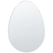 Specchio da parete in vetro argento 50 x 70 forma ovale da appendere senza cornice design moderno