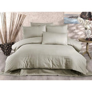 Completo letto - 1 copripiumino 220x240 cm + 2 federe 60x60 cm - 80% cotone, 20% poliestere - Cappuccino