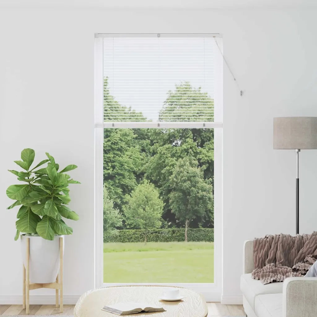 Tendaggi a Veneziana | Tenda a lamelle Bianco 220 x 105 cm Alluminio