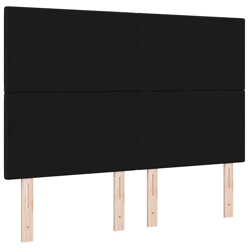 Testiera regolabile in altezza con testiera Nero 144 cm Tessuto 3337823