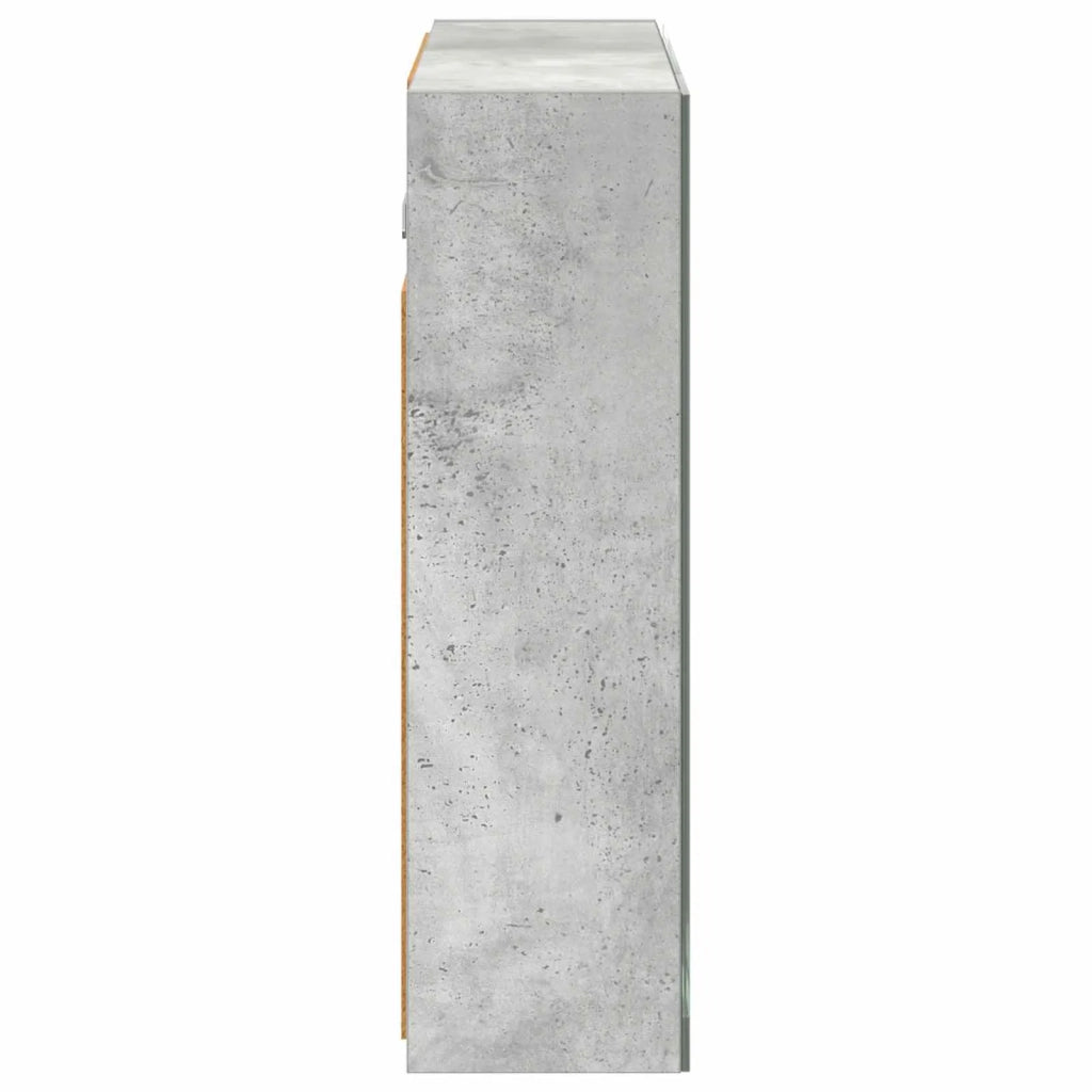 Mobiletto per specchio da bagno Grigio cemento