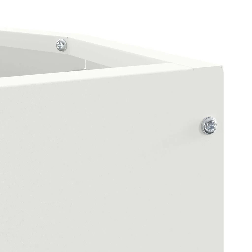 Fioriera angolare moderna ottimizzata per esterno 30 x 30 x 35 cm in acciaio bianco 02_0052895