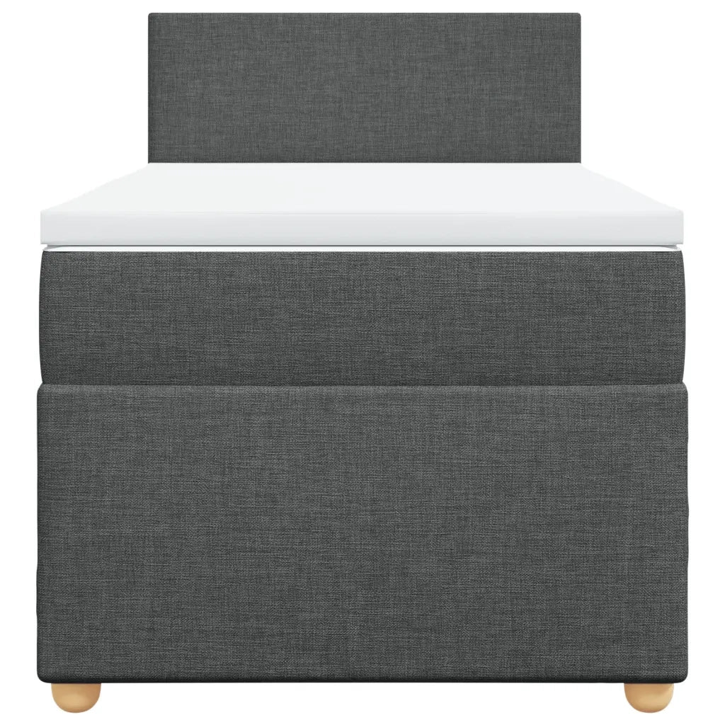 Giroletto a Molle con Materasso Grigio Scuro 90x200 cm Tessuto 3286557