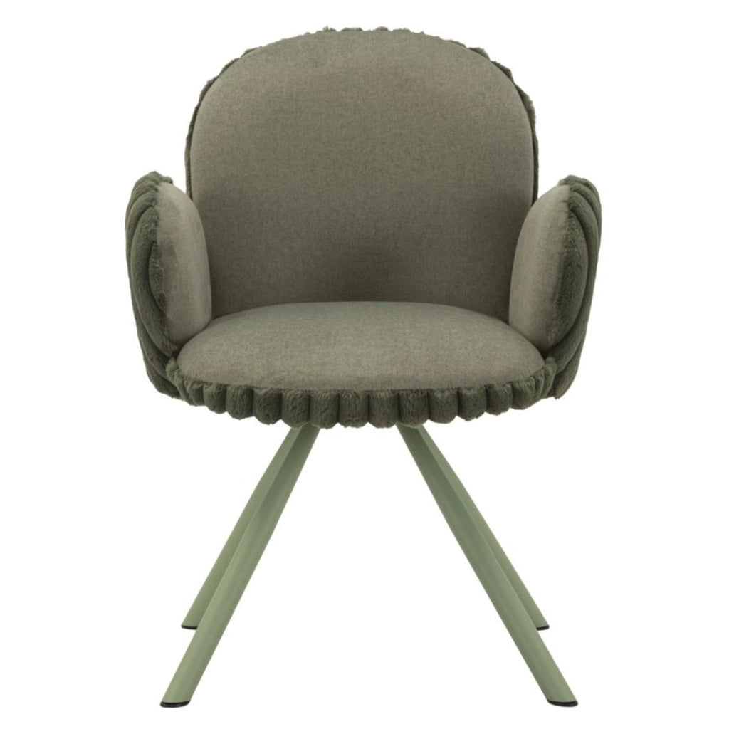 Set di 3 Pouf VKH888, Verde, Poliestere, 64x68x83 cm