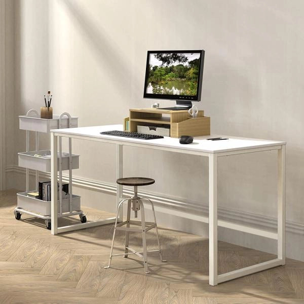 TECHLY ICA-TB 3545W - SCRIVANIA MINIMAL - COLORE BIANCO - 1200 x 600 mm
