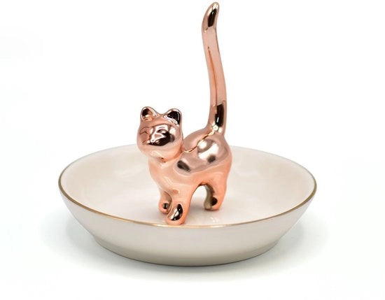 Porta gioielli per gatti, contenitore per gioielli, scatola per anelli, ceramica, contenitore per gioielli per gatti, decorazione per la casa, regalo
