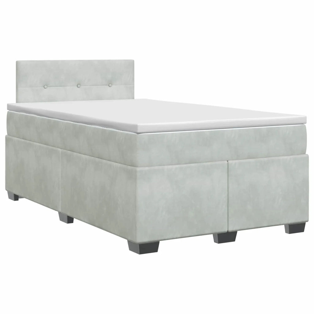 Letto box spring con materasso Grigio Chiaro 120 x 200 cm 3450692