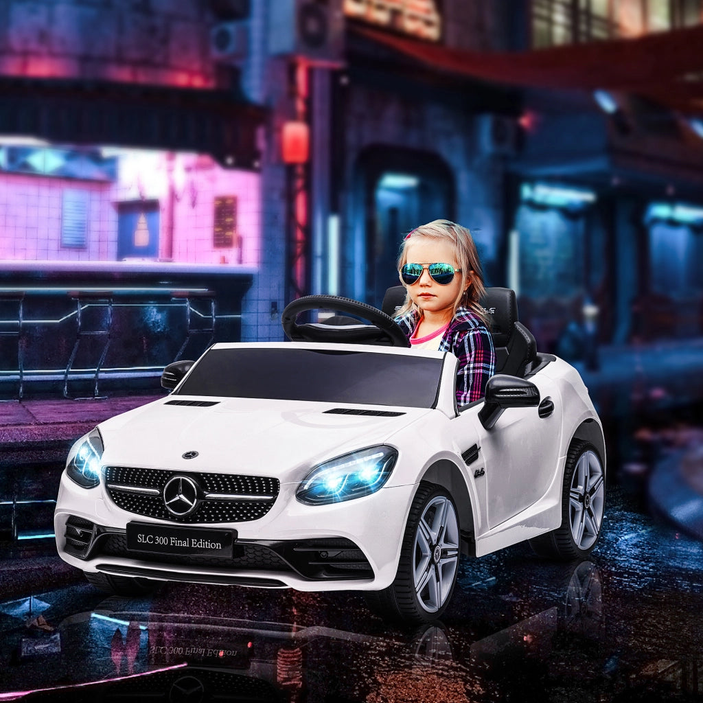 Auto Bambini Telecomando Mercedes SLC 300 ¨C zephmum ¨C Bianco 107x62.5x44 cm