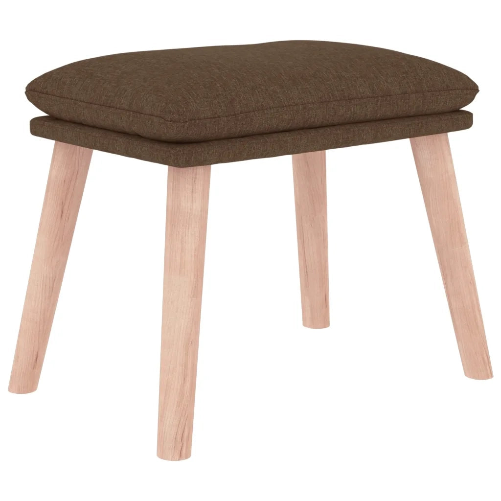Poggiapiedi Marrone 45x29,5x35 cm in Tessuto 341427