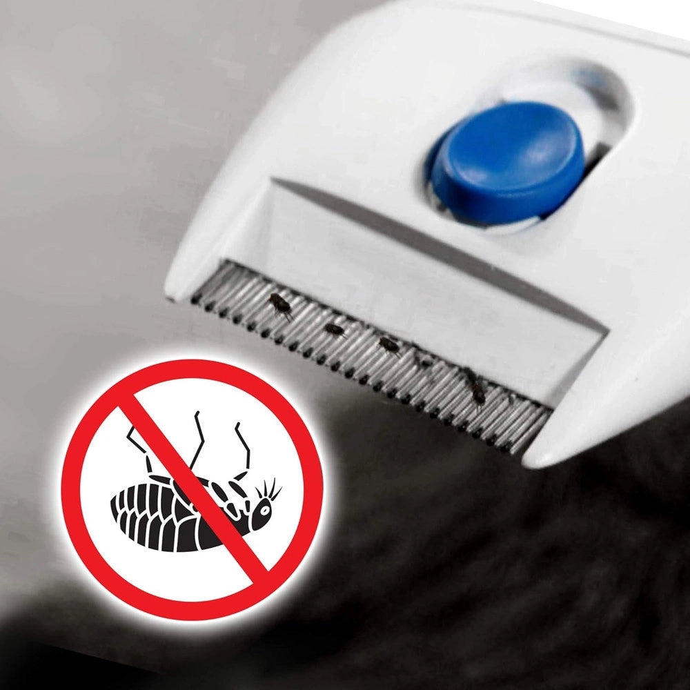 Trade Shop - Pettine Spazzola Elettrica Perfetto Per Pelo Gatto Cane Antipulci Batterie -