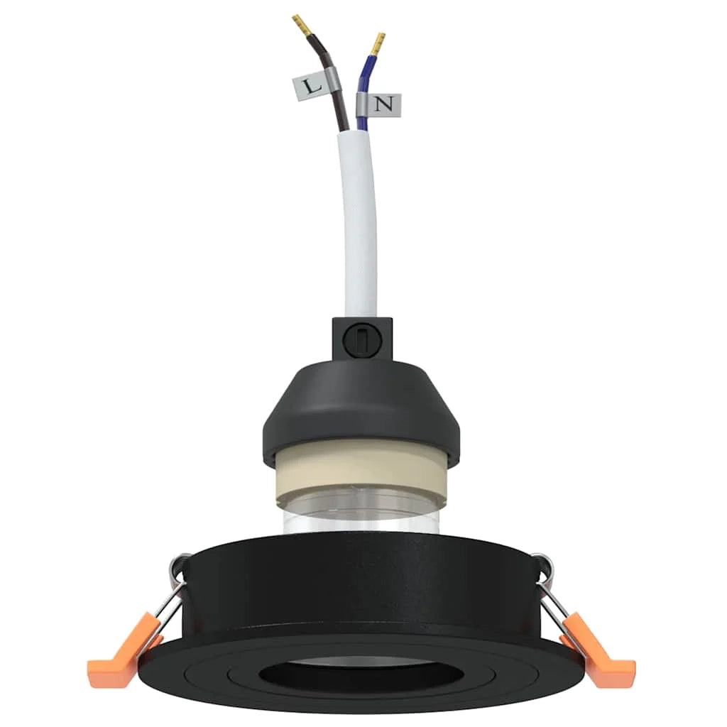 Set di 6 faretti da incasso moderni orientabili 9 x 9 x 2 cm illuminazione durevole in alluminio nero 02_0058253