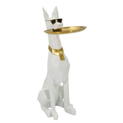 Vassoio Cane 16, Bianco, Poliresina, 27x51x74 cm
