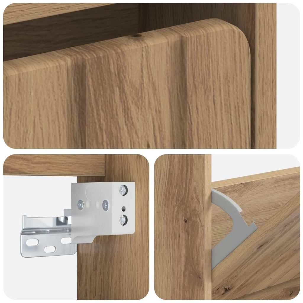 Mobiletto per Scarpe da Muro ZWOLLE 71 x 17 x 86 cm 896424