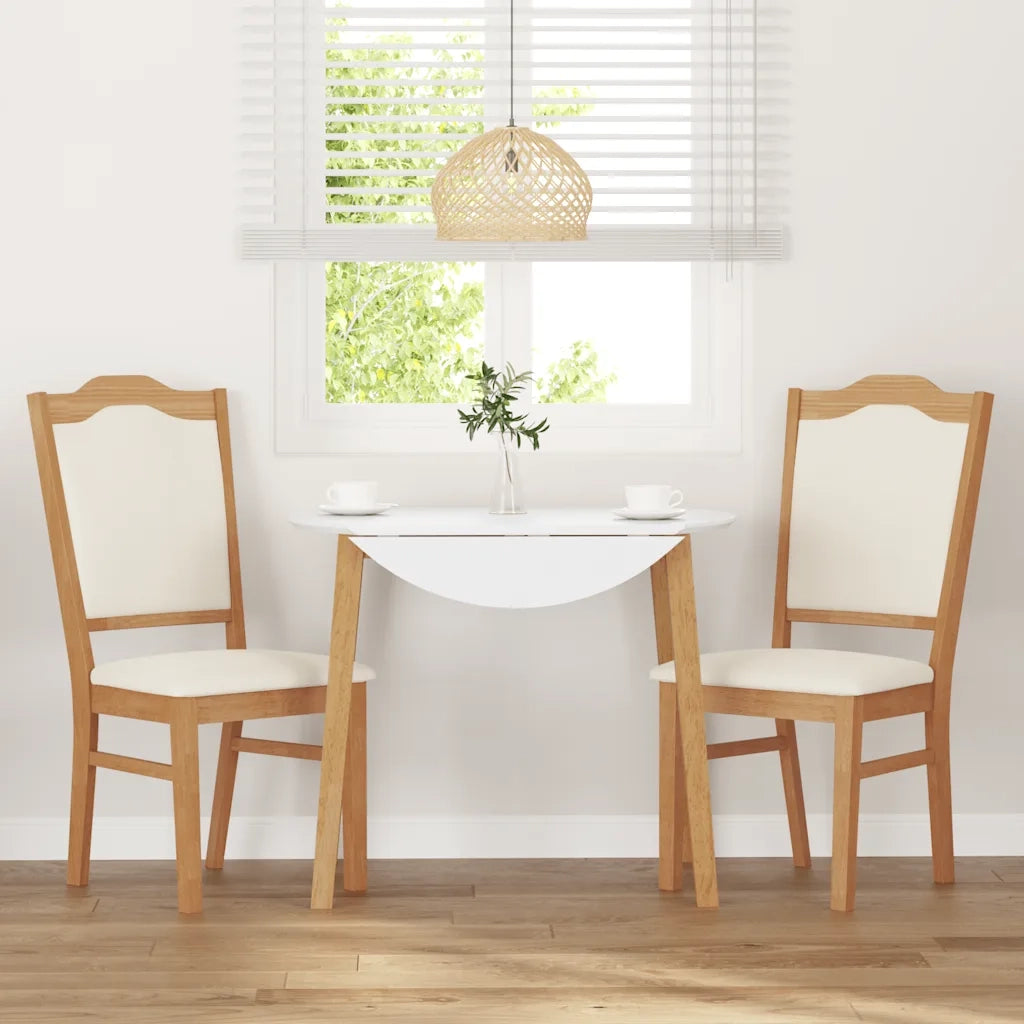 Sedie da Pranzo con Cuscini 2 pz in Legno Massello di Hevea
